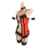 Date A Live Kurumi Tokisaki Sexy Red Set Cosplay Costume Outfits Halloween Carnival Suit